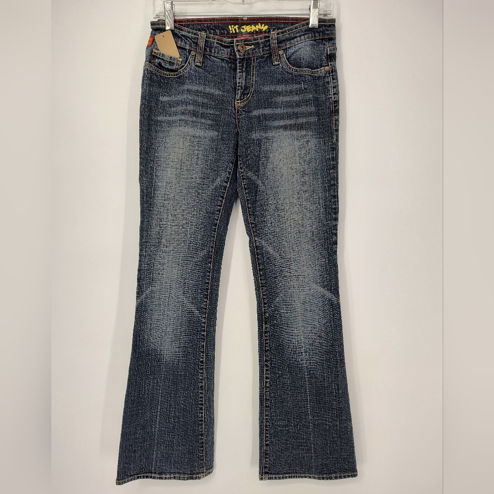 !it Jeans Dark Wash Flare Women's Low Rise Jeans Size 7/8